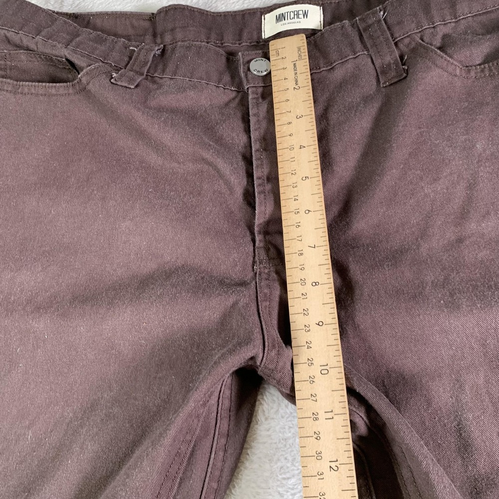 Mintcrew Jeans Mens 38x30 Brown Straight Leg 100% Cotton Button Fly Denim Pants - Picture 8 of 16
